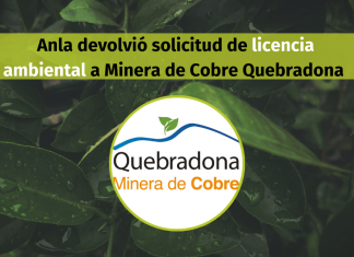 Anla devolvió solicitud de licencia ambiental a Minera de Cobre Quebradona