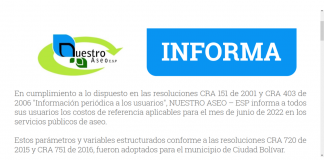 Nuestro Aseo E.S.P Informa
