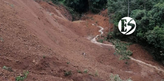 Deslizamiento taponó una quebrada en Betulia