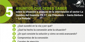 Estos son los avances de la intervención en La Quiebra