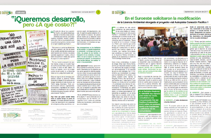 En la memoria: “¡Queremos desarrollo, pero ¿A qué costo?!”