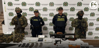 En Angelópolis: Enfrentamiento en zona rural dejó incautación de armas y material de guerra