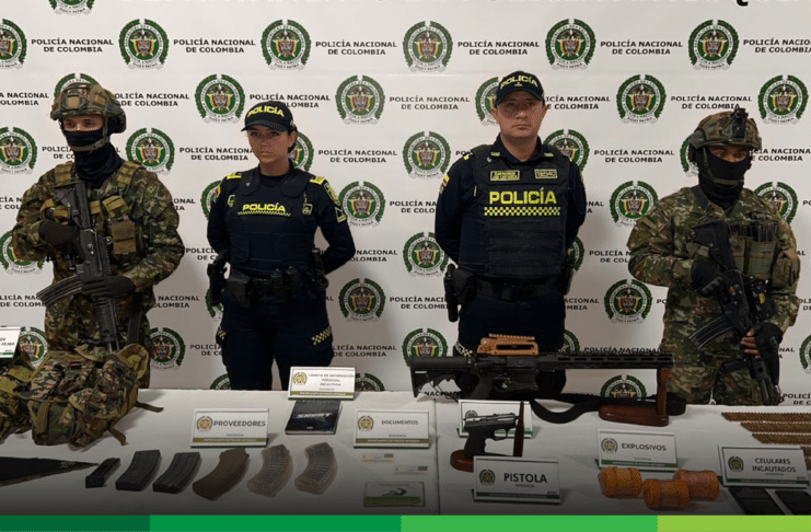 En Angelópolis: Enfrentamiento en zona rural dejó incautación de armas y material de guerra