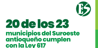 Mejoran los indicadores fiscales en el Suroeste antioqueño